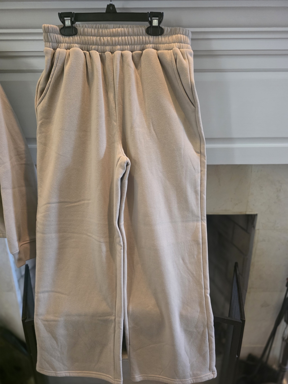 Zenana Outfitters Beige Wide Leg Sweatpants - Picture 3 of 5